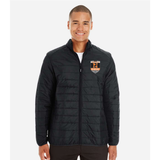 Men's Black Puffer Jacket – Embroidered