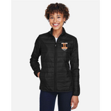 Women’s Black Puffer Jacket – Embroidered