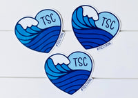 Wave Heart Sticker
