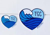 Wave Heart Sticker