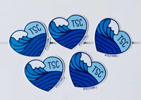 Wave Heart Sticker