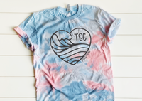 Tie Dye Wave Heart