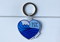 Wave Heart Keychain