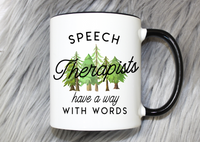 Speech Therapist Pine Tree Mug