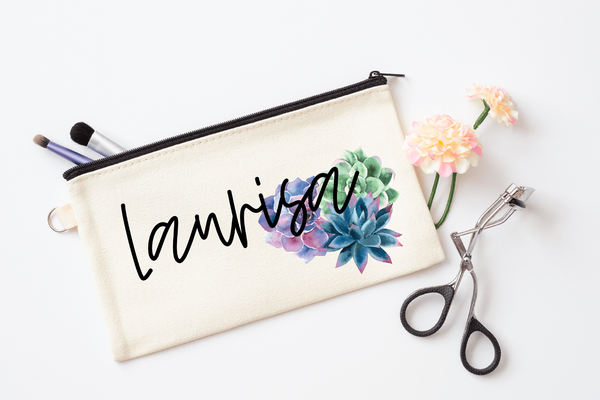 Succulent Makeup Bag